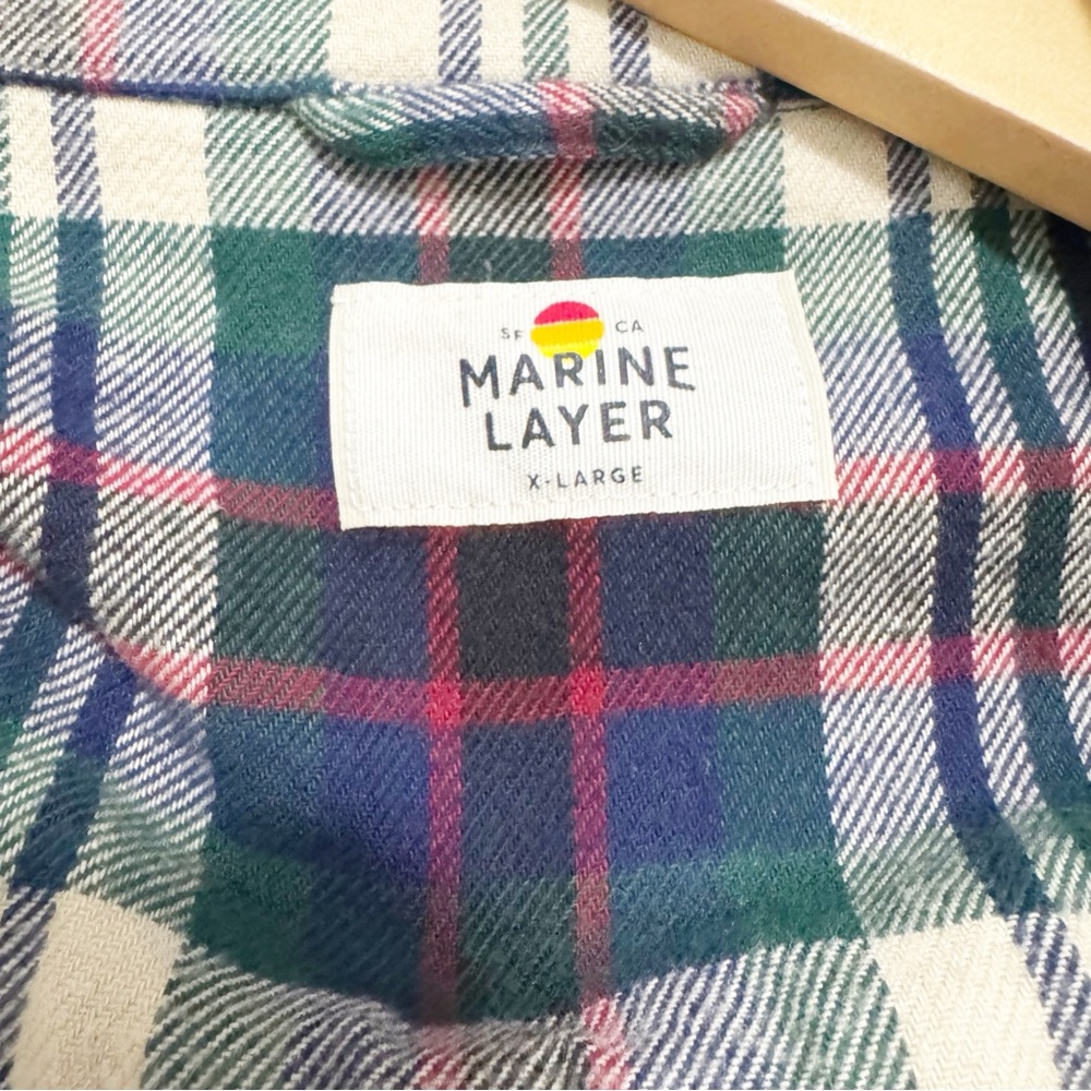 Marine Layer Tahoe Button Down Flannel Shirt XL - image 5